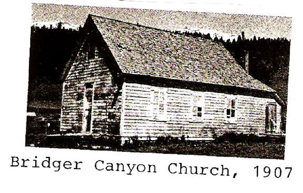 Bridger Canyon Church, 1907